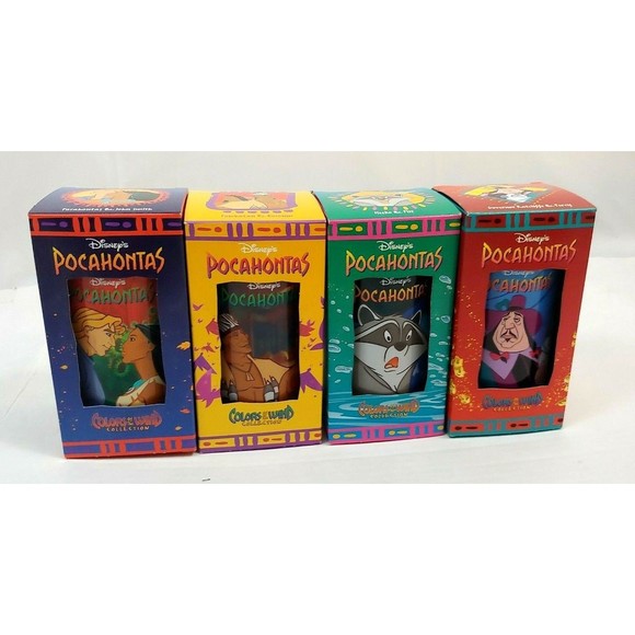 1994 Burger King Disney Pocahantas Collectible Cup Set Of 4 Colors Of The Wind - Picture 2 of 7